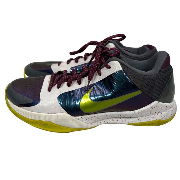 Nike‎ Kobe 5 V Joker Chaos 386429-531 Mens 11.5 Sneakers Shoes White Purple READ main image 11
